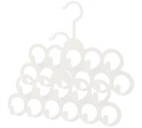 PAMINGONO Portaoggetti Bagno Multiuso 2 Pezzi Bianco, Grucce Salvaspazio per Armadio Ganci Appendiabiti per Sciarpe, Cinture, Asciugamani e Accessori, Organizer per Camerette e Armadi Casa