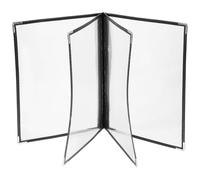 PAMINGONO Raccoglitore ad Anelli per Menu da Cucina in Pvc Trasparente, Custodia per Menu 4 Pagine, Copertina Resistente per Planner e Forniture per Ristoranti, per Esposizione Chiara e Uso