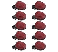 PAMINGONO Riflettori per Bicicletta Rotondi 10 Pezzi Riflettore Manubrio Rosso per Guida Notturna Accessori di Sicurezza Ciclismo Montagna Città Resistente alle Intemperie