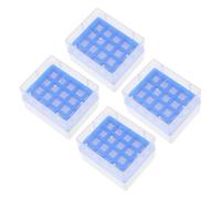 PAMINGONO Scatola di Conservazione per Tubi di Crioconservazione 1,8 Ml in Plastica Pp 20 Scomparti Ventilati, Organizer da Laboratorio per Provette Criogeniche, Set da 4 Pezzi