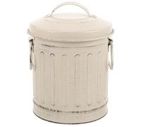 PAMINGONO Secchio Porta Pellet da Interno in Ferro con Manico e Coperchio, Contenitore per Residui di Combustione Grande Capacità, per Uso Domestico e Piano Cucina