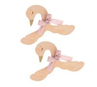 PAMINGONO Set 2 Appendini in Materiale Sintetico a Forma di Cigno Fiocco Beige, Salvaspazio e Pratici per Armadio Camera da Letto Ragazzo Ragazza Colore Casuale