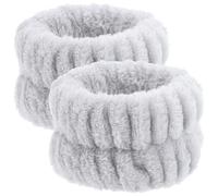 PAMINGONO Set 2 Pezzi Fasce per Chioma e Braccialetti in Flanella Morbida, Elastiche e Leggere, per Lavaggio del Viso e Protezione del Polso