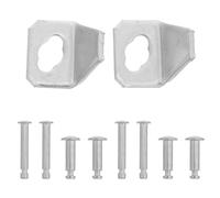 PAMINGONO Set 2 Staffe per Chiudiporta in Lamiera di Ferro per Installazione e Riparazione Porte a Zanzariera, Piastra di Rinforzo Pesante per Ferramenta Porte Casa e Ufficio,