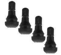 PAMINGONO Set 4 Pezzi Steli Valvola Tubeless in Gomma Nera Tr412 per Pneumatici Auto Sigillo Ermetico Anti-Perdita Strumenti per Sostituzione Valvole Pneumatici Tubeless Adatti per
