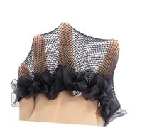 PAMINGONO Set 5 Pezzi Reti Invisibili per Chioma Neri in Rete e Tessuto, Accessori Multifunzionali e Riutilizzabili per Chignon Eleganti per Donne e Ragazze, per Danza e Balletto