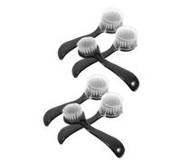 PAMINGONO Set 6pz Spazzola Esfoliante per Viso Manuale Setole in Nailon e Pvc, Multi-funzione per Pulizia Profonda e Massaggio Delicato del Viso