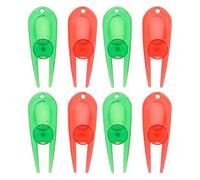 PAMINGONO Set 8 Pezzi Attrezzo per Riparazione Zolle da Golf in Plastica Forchetta Manuale Compatta per Manutenzione Green Marcatore Portatile per Segni Pitch Accessori Golf per Campo da