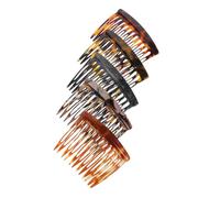 PAMINGONO Set da 5 Pettini per Chioma Vintage in Acetato Antistatico Pettini Laterali Francesi Denti Larghi per Styling Chioma Spessi e Ricci Accessori Retrò per Acconciature da Sposa e