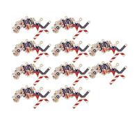 PAMINGONO Set di 40 Pezzi Accessori per Braccialetti Fai da Te in Lega Design a Bandiera per Progetti Creativi e Decorazioni Patriottiche la Festa Dell'indipendenza