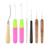PAMINGONO Set di 7 Uncinetti per Chioma in Plastica e Metallo per Treccine, Strumenti Comodi e Resistenti per Dread Extensions e Fissaggio Dreadlocks
