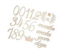 PAMINGONO Set di Cartoline Numeriche in Materiale Sintetico Khaki per Ragazzo Ragazza, Segni Mesi e Settimane per Fotografia Commemorativa e Registrazione della Crescita, per Decorazioni