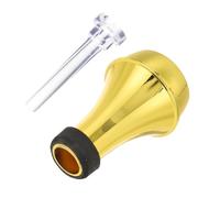 PAMINGONO Set Sordina per Tromba Pratica, Silenziatore in Gomma Leggero e Compatto, Accessorio per Tromba da Principianti, con Bocchino Trasparente e Finitura Oro, per Esercitazioni