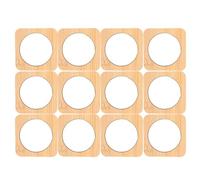 PAMINGONO Specchio Portatile da Borsa in Bamboo 12 Pezzi Beige