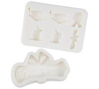 PAMINGONO Stampo in Silicone per Berretto di Laurea e Diploma, Set 2 Pezzi per Caramelle, Fondente e Dessert Fai da Te, Accessorio Decorativo Leggero e Antiaderente per Festa di Laurea