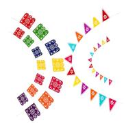 PAMINGONO Striscioni Decorativi da Parete per Feste di Carnevale 4 Pezzi Non Tessuto Colorati, Decorazioni Riutilizzabili per Festival dei Fantasmi, Accessori per Eventi Interni e Ambienti