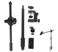 PAMINGONO Supporto per Telefono Sopraelevato Braccio Articolato Telescopico, Supporto per Cellulare Regolabile Rotazione 360°, Accessorio per Registrazione Video e Streaming Live per Uso