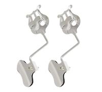 PAMINGONO Supporto Porta Spartiti Musicali Clip Regolabile 2 Pezzi Argento Accessori Portatili per Strumenti Orchestrali come Trombone Sassofono e Clarinetto per Musicisti in Movimento