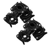 PAMINGONO Supporto Porta Stampelle per Sedia a Rotelle e Scooter Elettrici 2 Pezzi 360° Girevole Regolabile in Materiale Resistente per Anziani e Disabili