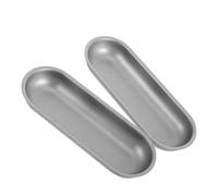 PAMINGONO Teglia per Hot Dog in Acciaio al Carbonio 2 Pezzi Rivestimento Antiaderente, Stampo Allungato per Panini Lunghi da Forno, Resistente ad Alte Temperature per Uso Cucina Domestica