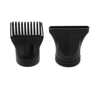 PAMINGONO Ugello per Asciugacapelli con Beccuccio Piatto Nero e Pettine 2 Pezzi in Plastica per Styling e Messa in Piega Professionale per Parrucchieri