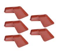 PAMINGONO Vassoi Rettangolari Impermeabili e Resistenti Set 10 Pezzi in Plastica Rossi e Atmosfera Estiva per Vaso per Piante per Giardino