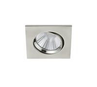 PAMIR FARETTO DA INCASSO LED 5,5W 345lm, 3000K QUADRATO ORIENTABILE ACCIAIO IP23 8,5X8,5CM