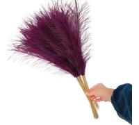Pampas Decorative 55 cm erba artificiale di pampas, pomposa, riempitivo for vasi, fiori for casa, soggiorno, cucina, matrimonio(Purple 55cm,5pcs)