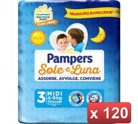 PAMPERS 126 PANNOLINI - SOLE E LUNA MINI PZ.21 i6 CONFEZIONI 0000000438762