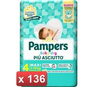 PAMPERS 78 PANNOLINI - BABY DRY EXTRALARGE PZ.13 in 6 CONFEZIONI cura casa e