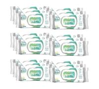 Pampers Acqua Pura Salviette neonato, 624 unità (12 confezioni) - 99% Acqua, 100% Cotone, 0% plastica, alcol e parabeni - Salviettine ideali pelli delicate, umidificate senza profumi aggiunti