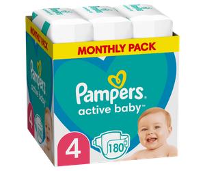 Pampers Active Baby Nappies 4X180
