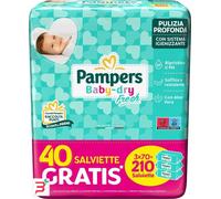 PAMPERS BABY DRY 210 SALVIETTE