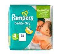 Pampers Baby Dry Maxi 58 pezzi 7-14 kg taglia 4