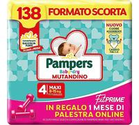 Pampers Baby Dry Mutandino & Fit Prime Maxi, 138 Pannolini, Taglia 4 (8-15 Kg)