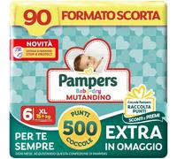 Pampers Baby Dry Mutandino XL Taglia 6 (15+ kg), 90 Pannolini-Formato Scorta