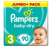 Pampers - Baby Dry - Pannolini taglia 3 (5-9 kg) - Jumbo+ Pack (x90 strati)