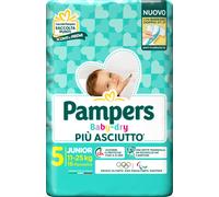 Pampers baby dry pannolino downcount junior 16 pezzi