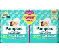 PAMPERS BABY DRY TAGLIA 3 MIDI 4-9 KG DA 40 PANNOLINI PACCO DOPPIO 20 +20