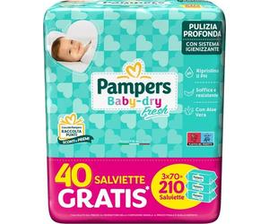 Pampers Baby Fresh Salviettine per una pulizia perfetta 210 pezzi