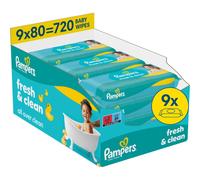 Pampers Fresh & Clean salviette detergenti umidificate per bambini 9x80 pz