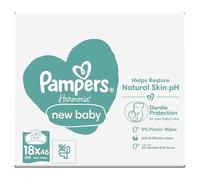 Pampers Harmonie New Baby salviettine umidificate 18 confezioni da 46 salviettine umidificate = 828 salviettine umidificate che aiutano a ripristinare il pH naturale della pelle