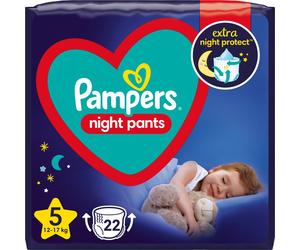Pampers Night Pants Size 5 pannolini a mutandina usa e getta per la notte 12-17 kg 22 pz