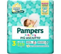 Pampers Baby Dry Pannolino Downcount Midi 20 Pezzi