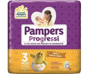 Pampers PAMPERS PROGRESSI MIDI PANNOLINO 3 4-9KG 27 PEZZI