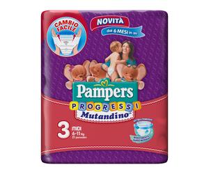Pampers PAMPERS PROGRETGTGI MUTANDINO CP TG3 MIDI 21 PEZZI