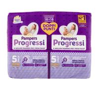 Pampers Pannolini Progressi Junior Taglia 5 (11-25 kg) pacco doppio 36 pannolini