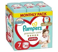 Pampers Premium Care Pannolini Taglia 7, 80 Pannolini, 15 kg +