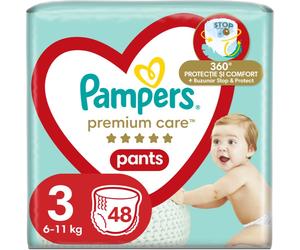 Pampers Premium Care Pants Size 3 pannolini a mutandina usa e getta 6-11kg 48 pz