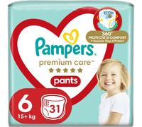 31 Pampiers Premium Care, pantaloni taglia 6, 15 kg